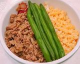 お麩でかさ増し肉そぼろの、３色そぼろ丼作り方11写真