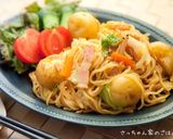 ジャーマンポテト風⁂カレー焼きそば作り方8写真