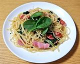 ベーコンとベビーほうれん草のパスタ作り方6写真