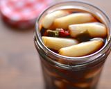 らっきょうの醤油漬けとハーブ甘酢漬け作り方4写真