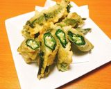 オクラ大葉巻き天作り方8写真