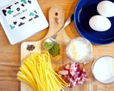 抹茶カルボナーラ作り方1写真