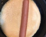 チーズで巻いてソーセージが入った卵焼き作り方5写真