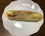 チーズで巻いてソーセージが入った卵焼き作り方16写真