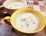 簡単レシピ☆もち麦入りクラムチャウダー作り方5写真
