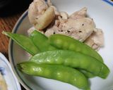 さやいんげんと鶏ももの椀もの作り方5写真