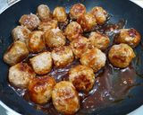 簡単フライパン調理♥肉団子の甘酢あん♪作り方10写真