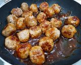 簡単フライパン調理♥肉団子の甘酢あん♪作り方10写真