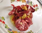 豚こま肉の竜田焼き 香味酢ダレ♪作り方1写真