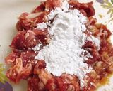 豚こま肉の竜田焼き 香味酢ダレ♪作り方2写真