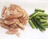 アスパラガスとささみの中華風塩味炒め作り方1写真