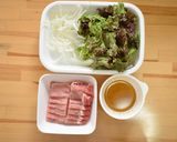 豚しゃぶ、レタスの塩レモンサラダ作り方1写真