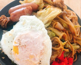 簡単★野菜たっぷりエビホタテ焼きそば作り方7写真