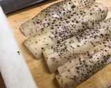 焼き長芋とおからの鶏ハンバーグ作り方1写真