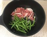豚肉とインゲンの和風ガーリックパスタ作り方2写真