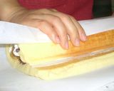 サクサクパイ入り♬ロールケーキ【渋栗】作り方10写真