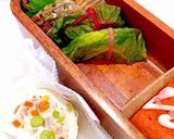 父の日　牛肉しぐれ煮　玄米弁当　詰め方作り方4写真