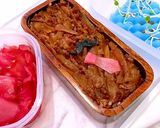 父の日　牛肉しぐれ煮　玄米弁当　詰め方作り方11写真