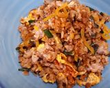 ピリ辛納豆たくあんチャーハン作り方4写真
