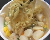 小柱ちょい足しシーフードヌードル作り方7写真