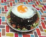 超簡単☆旨テリ特大ハンバーグのロコモコ丼作り方15写真
