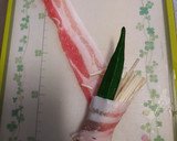 簡単！オクラとえのきの豚肉巻き作り方5写真