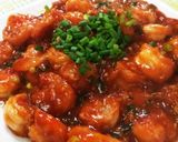 鎮江香酢で深い味わい♪海老チリ作り方1写真