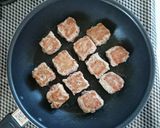 簡単節約☆豚ひき肉のサイコロステーキ。作り方5写真