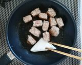 簡単節約☆豚ひき肉のサイコロステーキ。作り方6写真