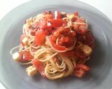 トマトとモッツァレラの冷製パスタ作り方4写真