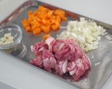 夏野菜のポークビーンズ風ごちそうスープ作り方1写真