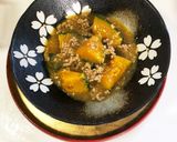 カボチャと挽肉の味噌あんかけ作り方6写真
