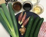 胡瓜とミョウガの豚バラサラダ作り方1写真