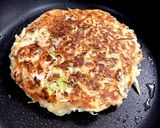 出汁をつけていただきます！和風お好み焼き作り方4写真