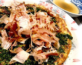 出汁をつけていただきます！和風お好み焼き作り方5写真