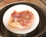 蒸し鶏と焼きナスの冷たい蕎麦作り方1写真