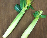 ヤングコーンの皮ごとレンジ蒸し作り方1写真