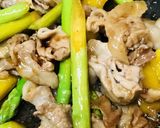 豚肉とアスパラのオイスターソース炒め作り方4写真
