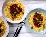挽肉とミニトマトのコク旨味噌パスタ作り方6写真