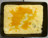菜の花とザーサイを薄焼き卵で巻いて作り方2写真