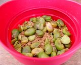 父の日！そら豆と鶏ひき肉の炊き込みごはん作り方4写真