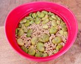 父の日！そら豆と鶏ひき肉の炊き込みごはん作り方5写真
