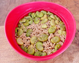 父の日！そら豆と鶏ひき肉の炊き込みごはん作り方5写真