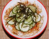 塩もみ胡瓜の猫飯(ねこまんま)作り方5写真