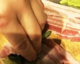 レタスたっぷり、手軽に肉巻き作り方2写真