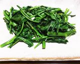 色がキレイな空芯菜のにんにく炒め作り方5写真