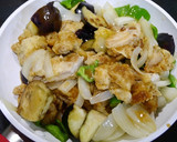 簡単！唐揚げの茄子味噌炒め作り方4写真