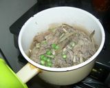 えんどうたっぷり！甘辛しぐれ煮♪作り方3写真