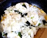 レタスと野沢菜のマヨネーズチャーハン作り方2写真