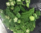 おくらとアボカドの塩昆布冷奴作り方2写真